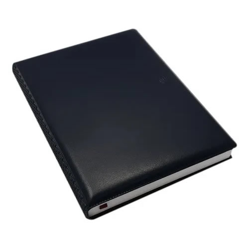 AGENDA NIVEL 10 16x22 DXP SIMIL CUERO ENCUADERNADA NEGRO Y AZUL