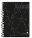 AGENDA NIVEL 10 14x19 DXP ESPIRALADA CON INDICE TROQUELADO, ELASTICO Y CINTA SEÑALADORA LINEA BLACK