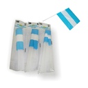 BANDERA PLASTICA ARGENTINA Nº3 15X21CM X12 UNIDADES