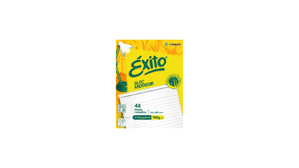 BLOCK EXITO ANOTADOR 155X205 48 HOJAS RAYADO