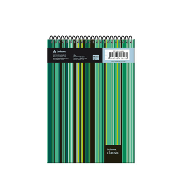 BLOCK LEDESMA CLASSIC A5 CON ESPIRAL 80H LISO
