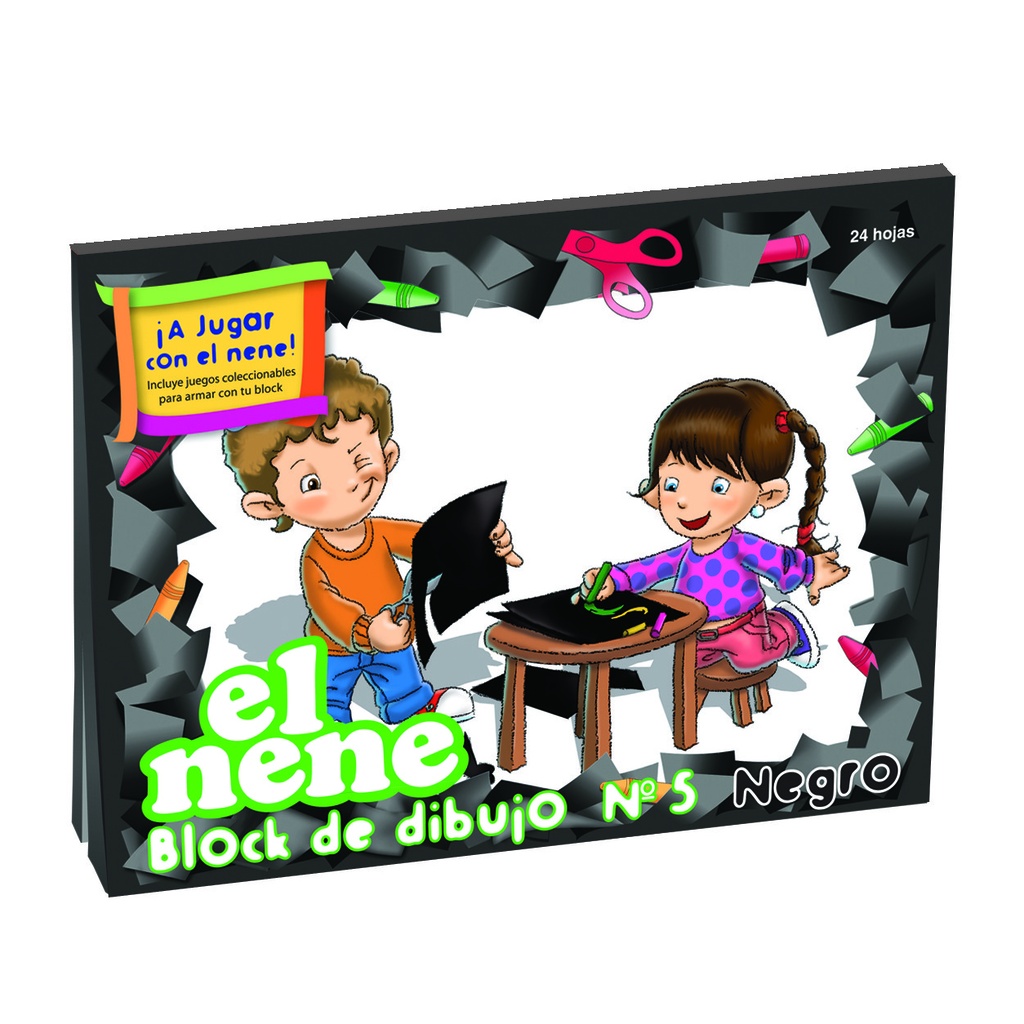 BLOCK EL NENE Nº5 24 HOJAS NEGRO