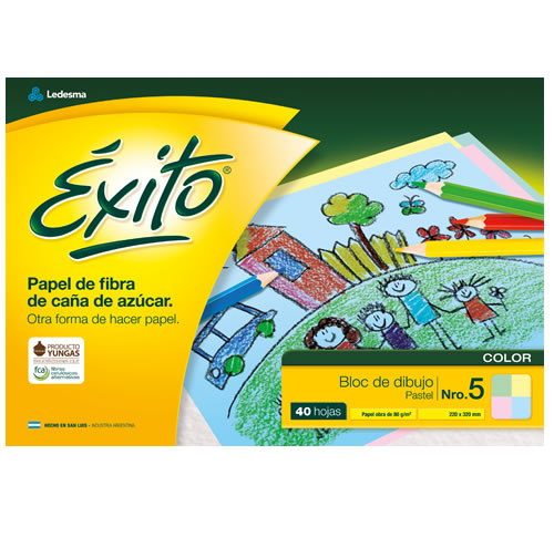 BLOCK EXITO Nº5 40 HOJAS PASTEL