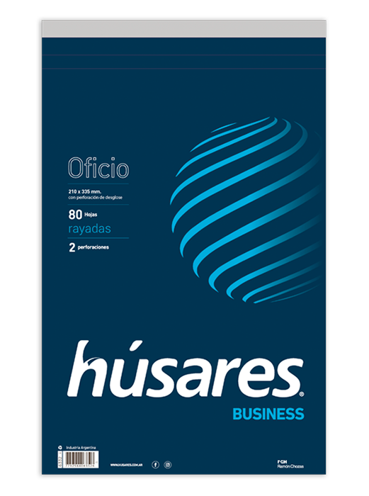 BLOCK HUSARES BUSINESS OFICIO 80 HOJAS RAYADO
