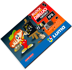 BLOCK LUMA Nº6 20 HOJAS NEGRO
