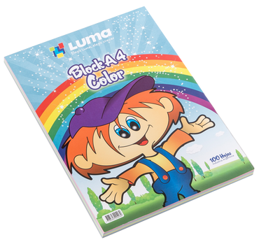 BLOCK LUMA A4 100 HOJAS MULTICOLOR
