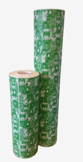 BOBINA EVACOLOR 60CMX140MT OBRA ANIMALITOS VERDE