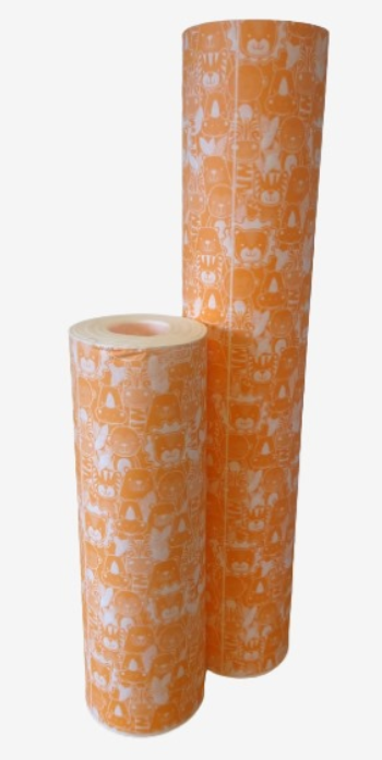 BOBINA EVACOLOR 60CMX140MT OBRA ANIMALITOS NARANJA