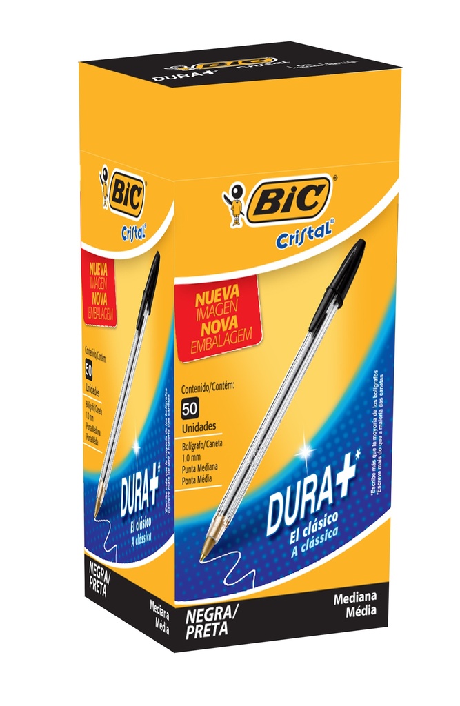 BOLIGRAFO BIC CRISTAL 1.0 X 50 NEGRO