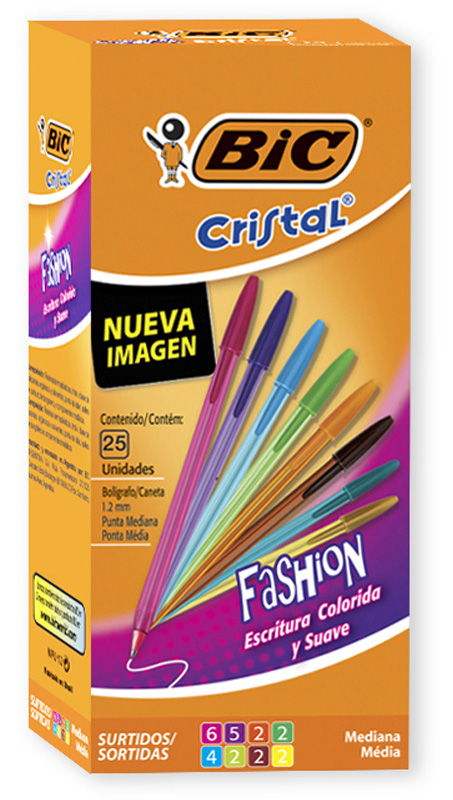 BOLIGRAFO BIC SHIMMERS X25 COLORES SURTIDOS