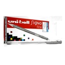 BOLIGRAFO UNI SIGNO GEL METAL PLATA