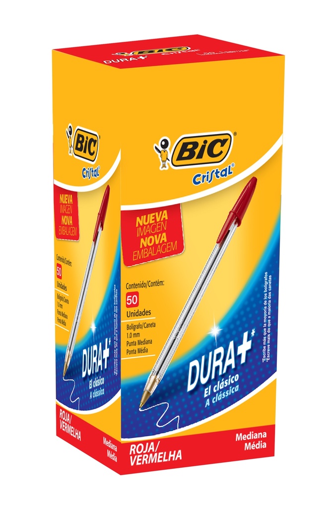 BOLIGRAFO BIC CRISTAL 1.0 X 50 ROJO