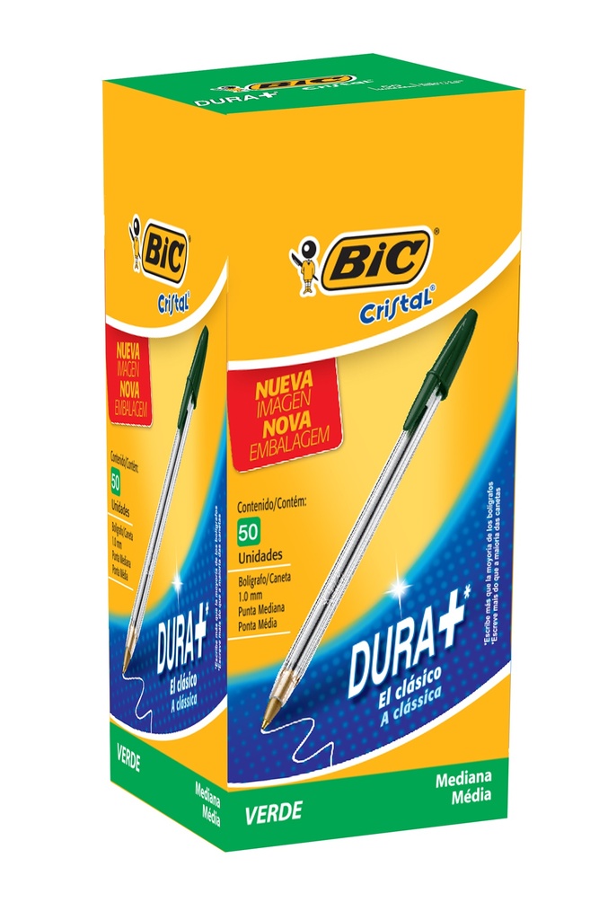 BOLIGRAFO BIC CRISTAL 1.0 X 50 VERDE