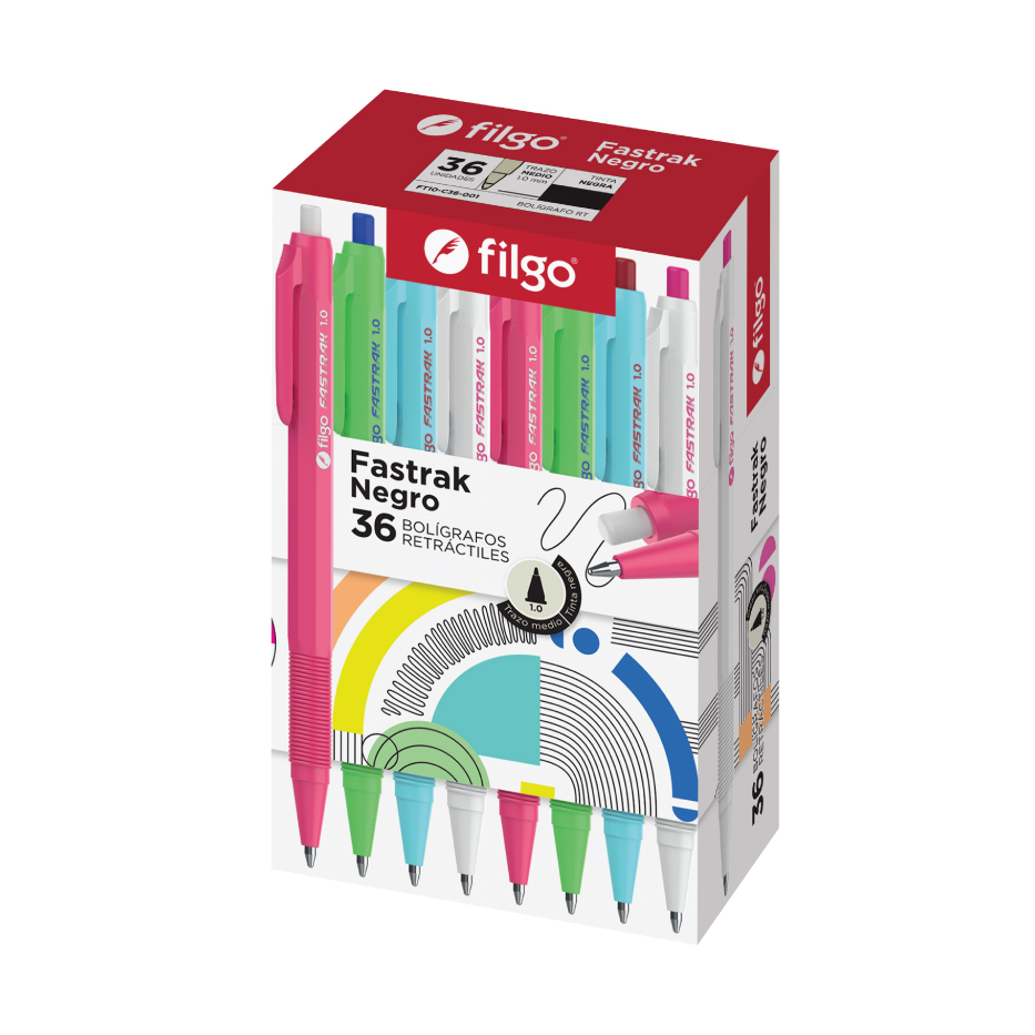 BOLIGRAFO FILGO FASTRACK RETRACTIL 1.0 X 36 AZUL