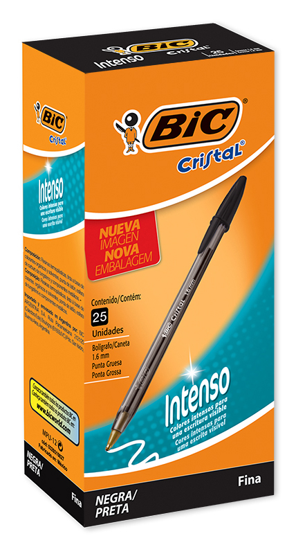 BOLIGRAFO BIC CRISTAL 1.6 X 25 NEGRO