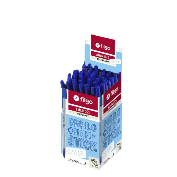 BOLIGRAFO FILGO 025 STICK 0.7 X 50 AZUL