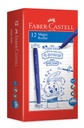 BOLIGRAFO FABER BORRABLE ROLLER MAGIC 0.7 CUERPO ROSA X 12 TINTA AZUL