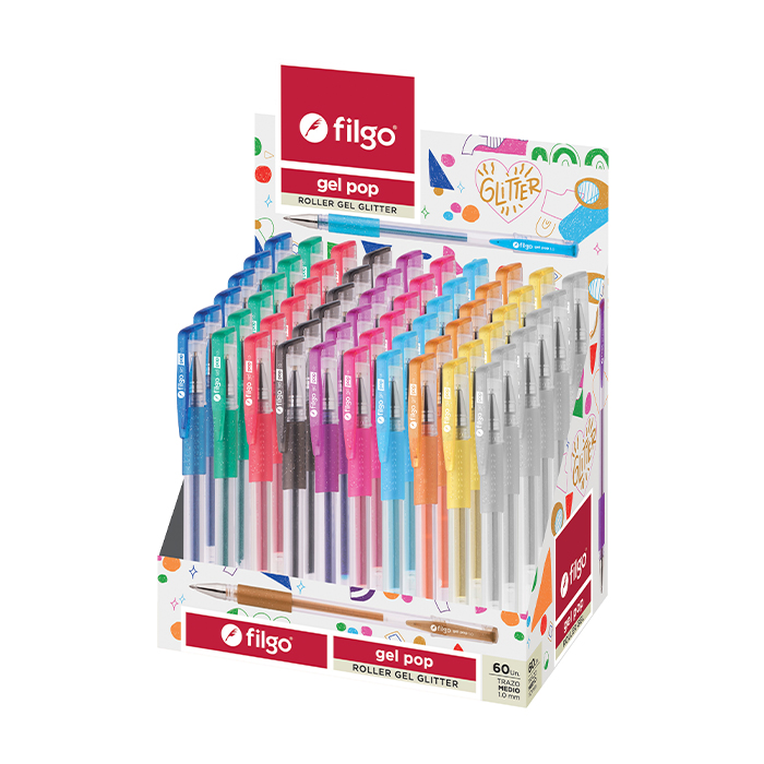 BOLIGRAFO FILGO GEL POP ROLLER GEL 1.0 X 60 GLITTER