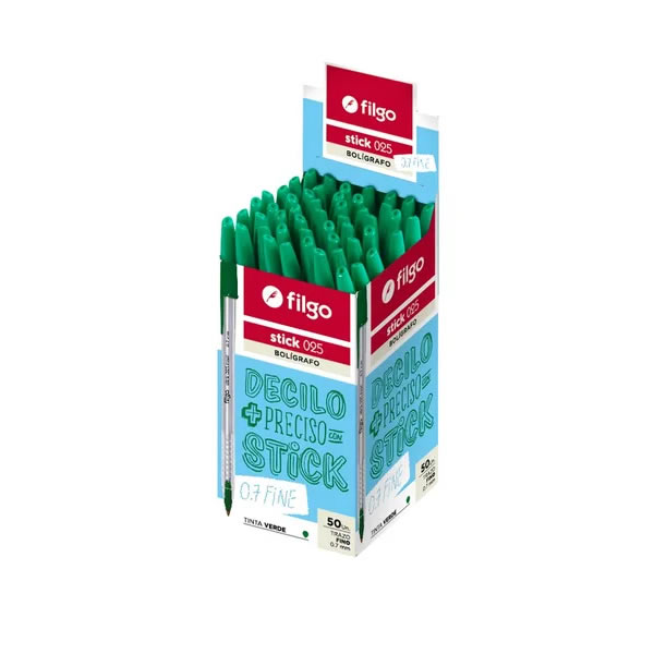 BOLIGRAFO FILGO 025 STICK 0.7 X 50 VERDE