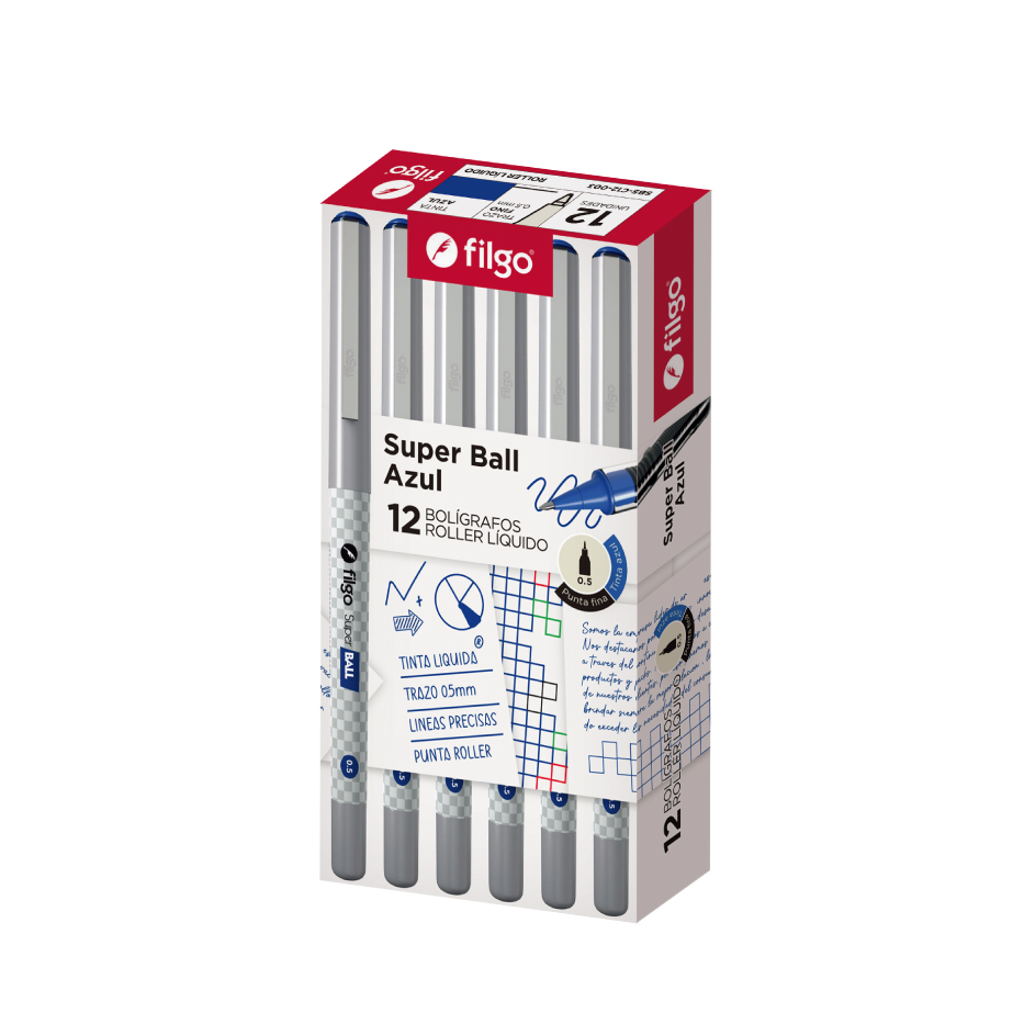 BOLIGRAFO FILGO SUPER BALL 0.5 X12 AZUL