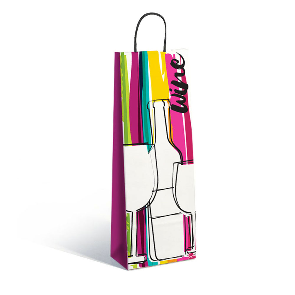 BOLSA RP BOTELLA COLOR WINE 14X08X40