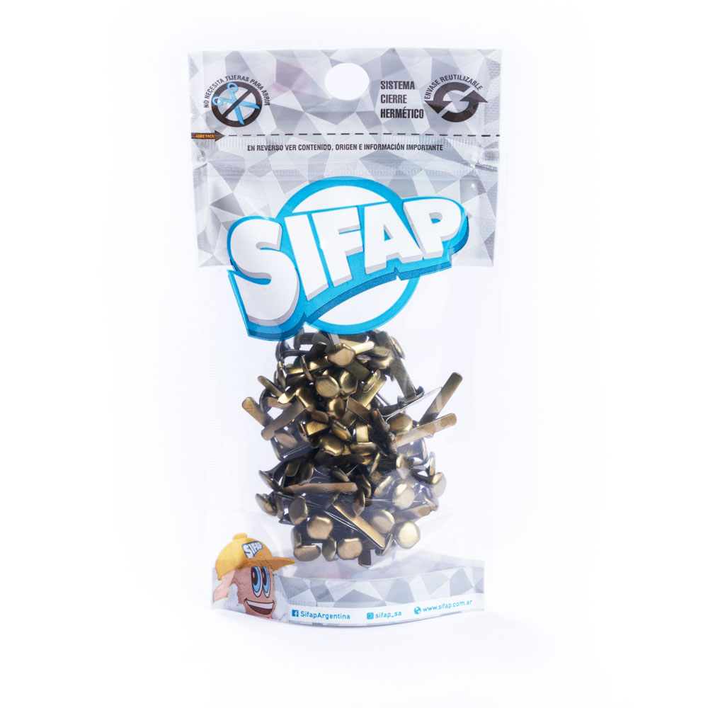 BROCHES DORADOS SIFAP Nº 6 X100