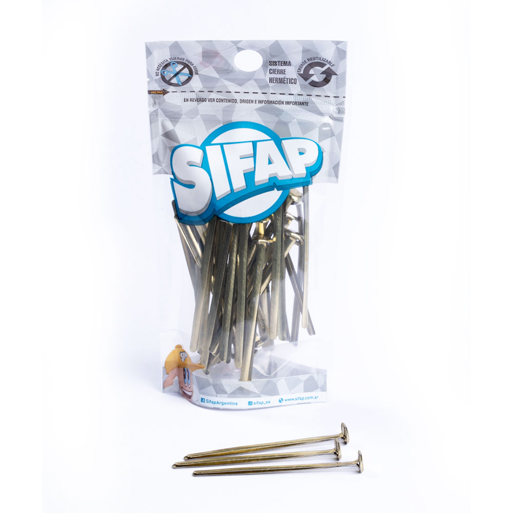 BROCHES DORADOS SIFAP Nº 7 X100