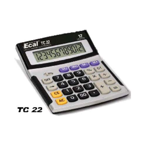CALCULADORA ECAL CHICA TC22 12DIG+1PILA
