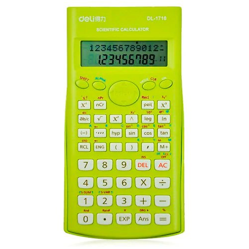 CALCULADORA DELI CIENTIFICA VERDE 12 DIGITOS