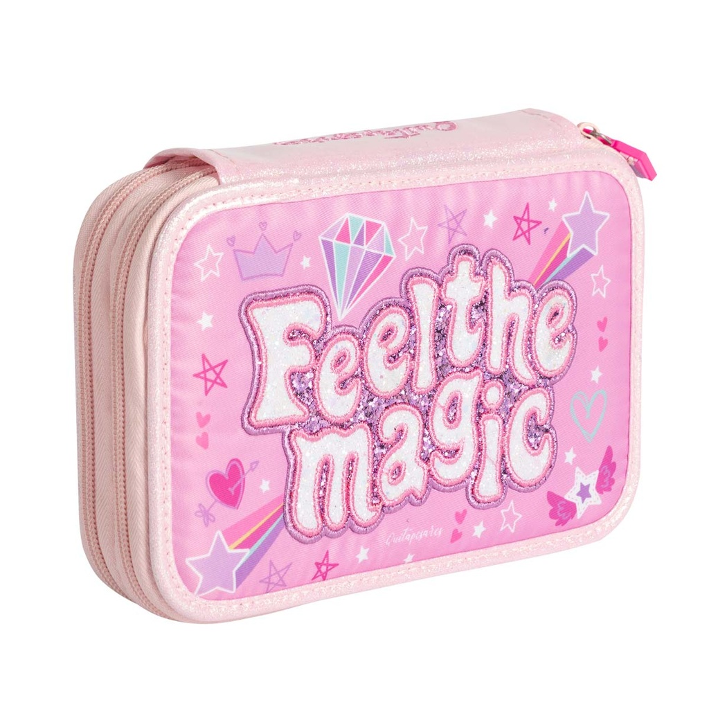 CARTUCHERA MOOVING TEXTIL 2 PISOS QUITAPESARES FEEL THE MAGIC