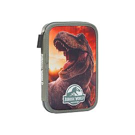 CARTUCHERA MOOVING TEXTIL 1 PISO JURASSIC WORLD