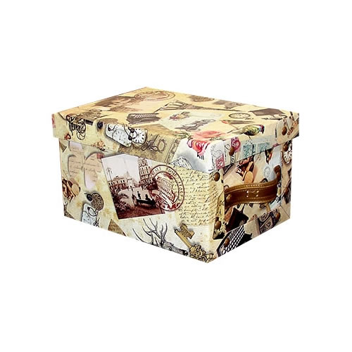 CAJA BAULERA CHICA VINTAGE 32X23X18