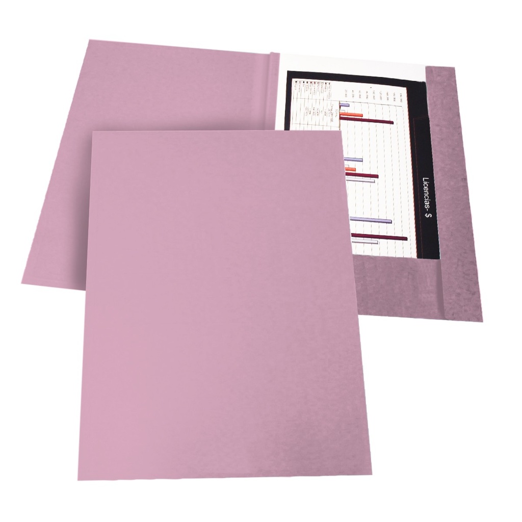 CARPETA 3 SOLAPAS OFICIO CONGRESO 170gr X50 ROSA