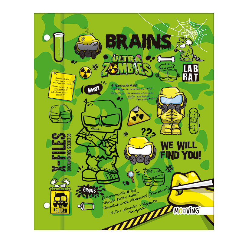 CARPETA MOOVING Nº3 2 TAPAS ULTRA ZOMBIE LIQUIDACION