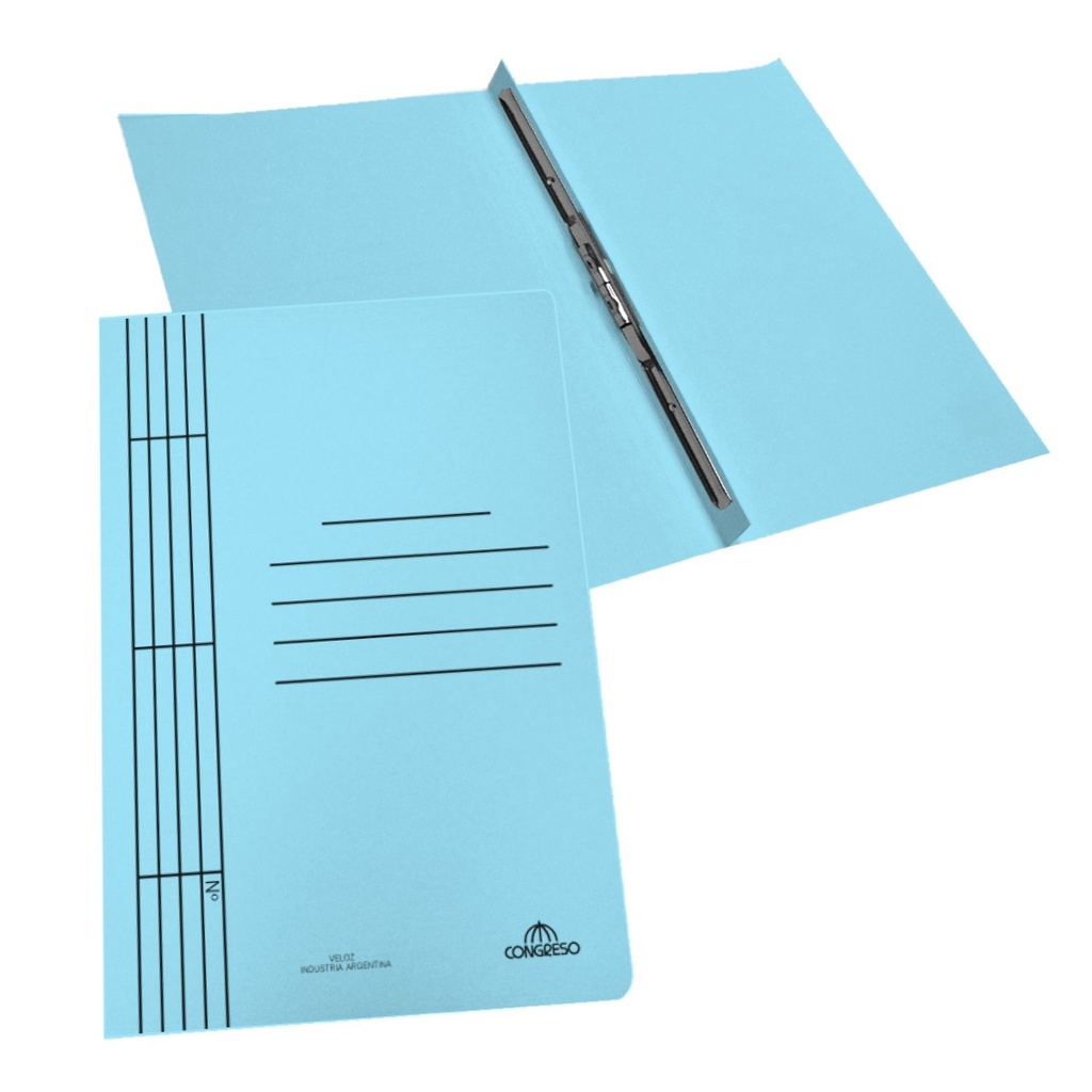 CARPETA CONGRESO VELOX OFICIO X50 CELESTE 170GRS