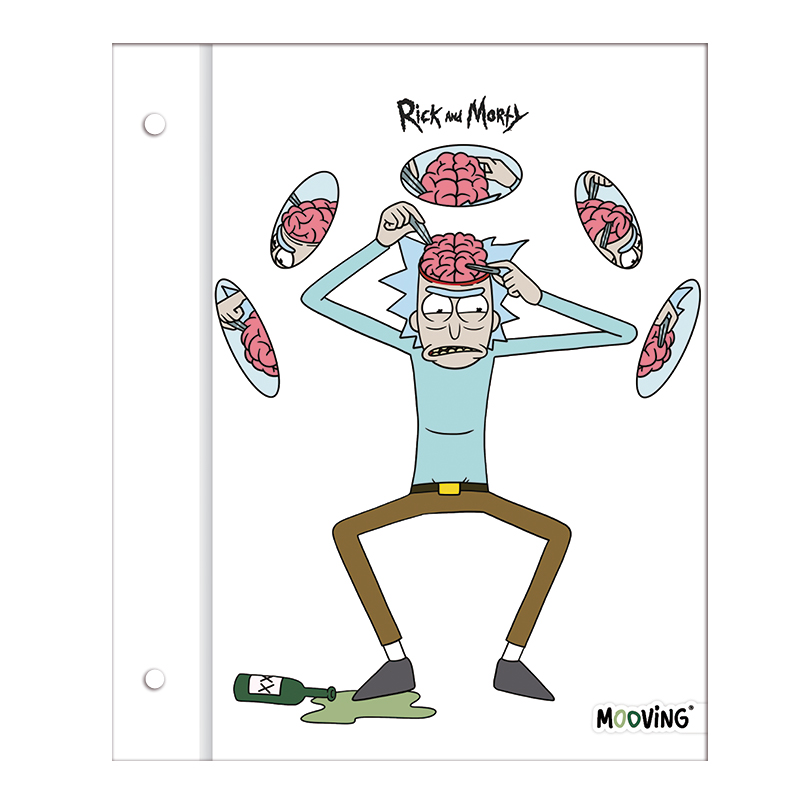 CARPETA MOOVING Nº3 2 TAPAS RICK & MORTY LIQUIDACION