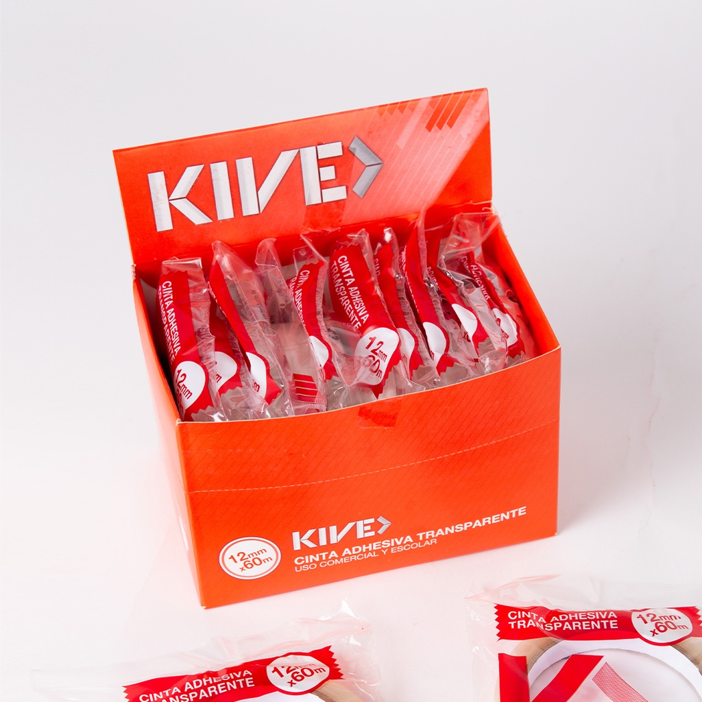 CINTA KIVE TRANSPARENTE 12MMX60MT