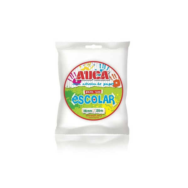 CINTA AUCA PAPEL ESCOLAR 18MMX20MT