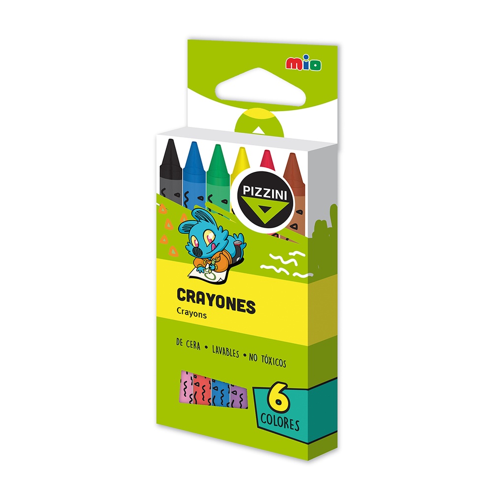 CRAYONES PIZZINI MIO LAVABLES X 6
