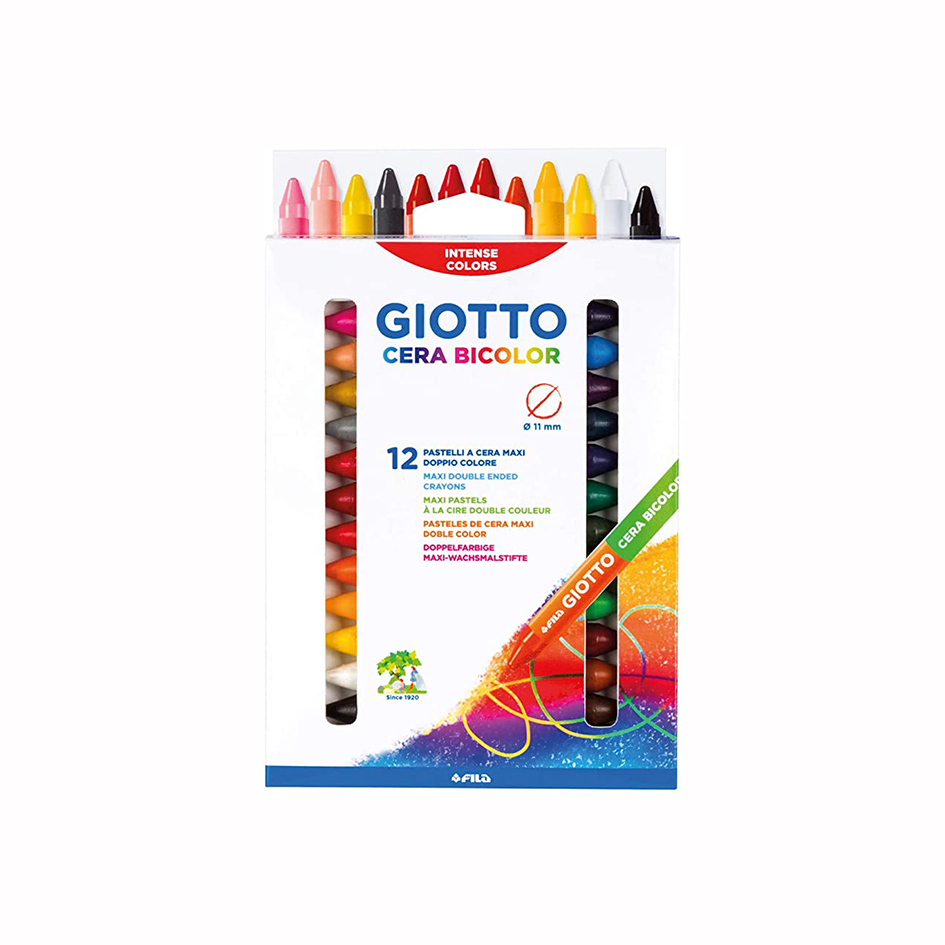 CRAYONES GIOTTO CERA BICOLOR X 12
