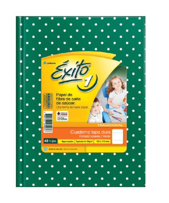 CUADERNO EXITO E1 LUNAR 48H VERDE RAYADO