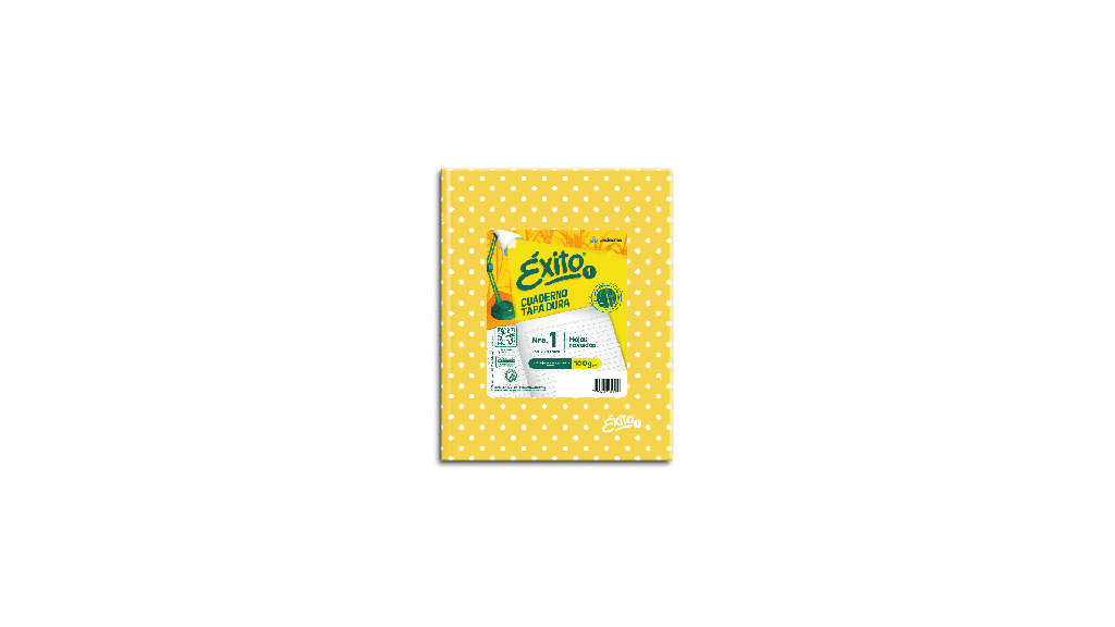 CUADERNO EXITO E1 LUNAR 48H AMARILLO RAYADO