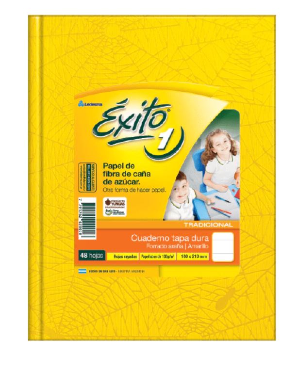 CUADERNO EXITO E1 ARAÑA 48H AMARILLO RAYADO