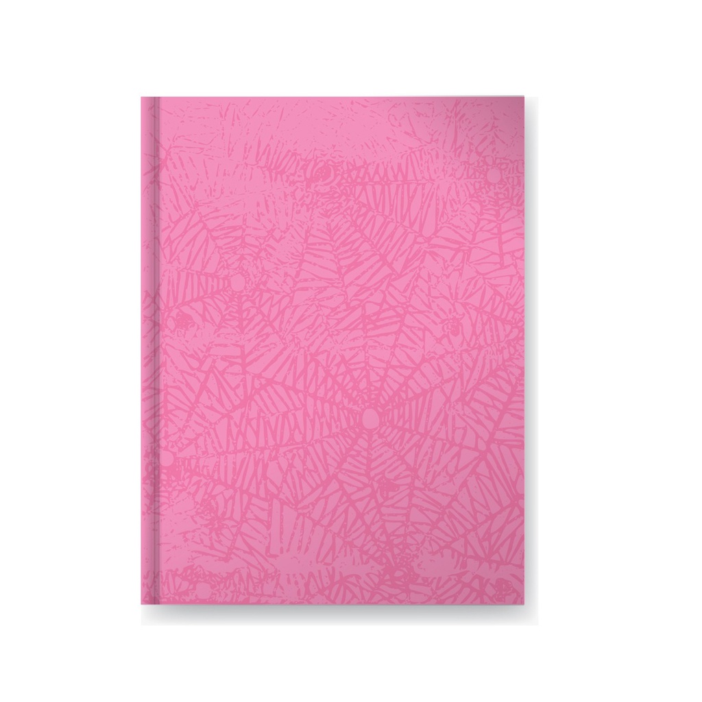 CUADERNO LAPRIDA ARAÑA TAPA DURA 50H ROSA RAYADO