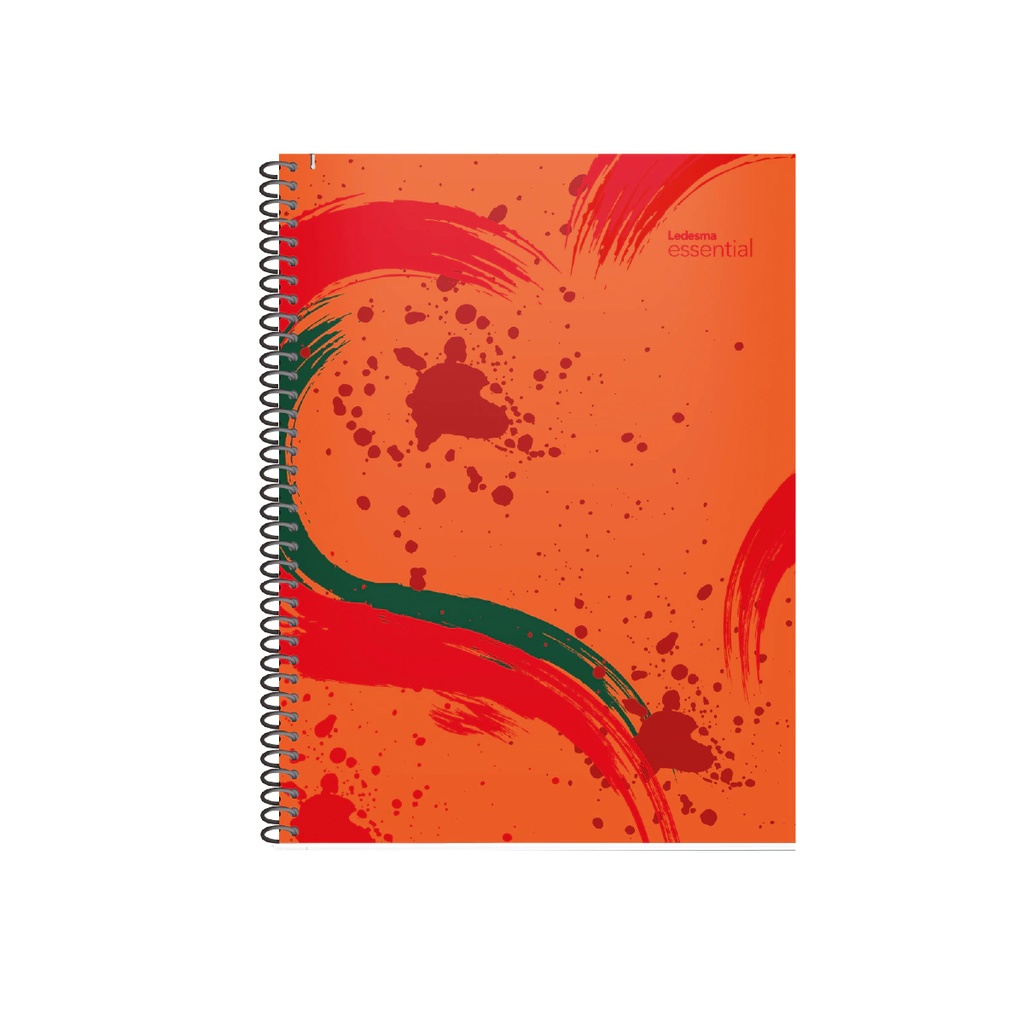 CUADERNO LEDESMA ESSENT.22X29 84H ROJO CUADRICULADO