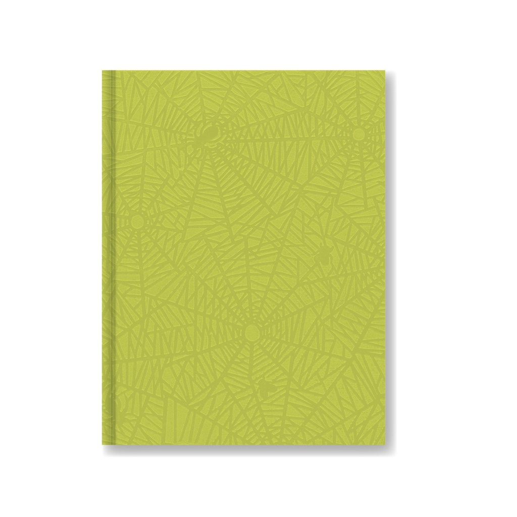 CUADERNO LAPRIDA ARAÑA TAPA DURA 50H VERDE MNZ RAYADO
