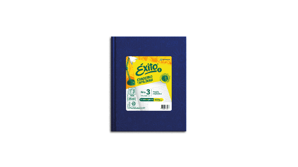 CUADERNO EXITO E3 FORRADO 100H AZUL RAYADO