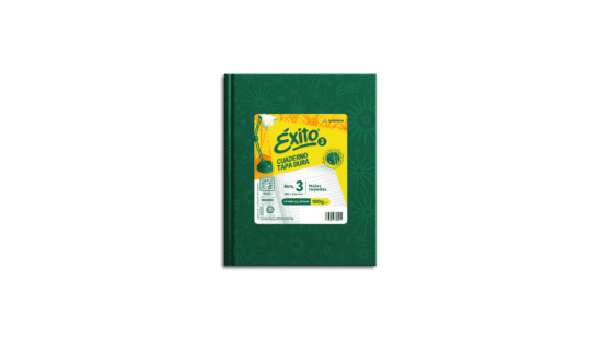 CUADERNO EXITO E3 FORRADO 100H VERDE RAYADO