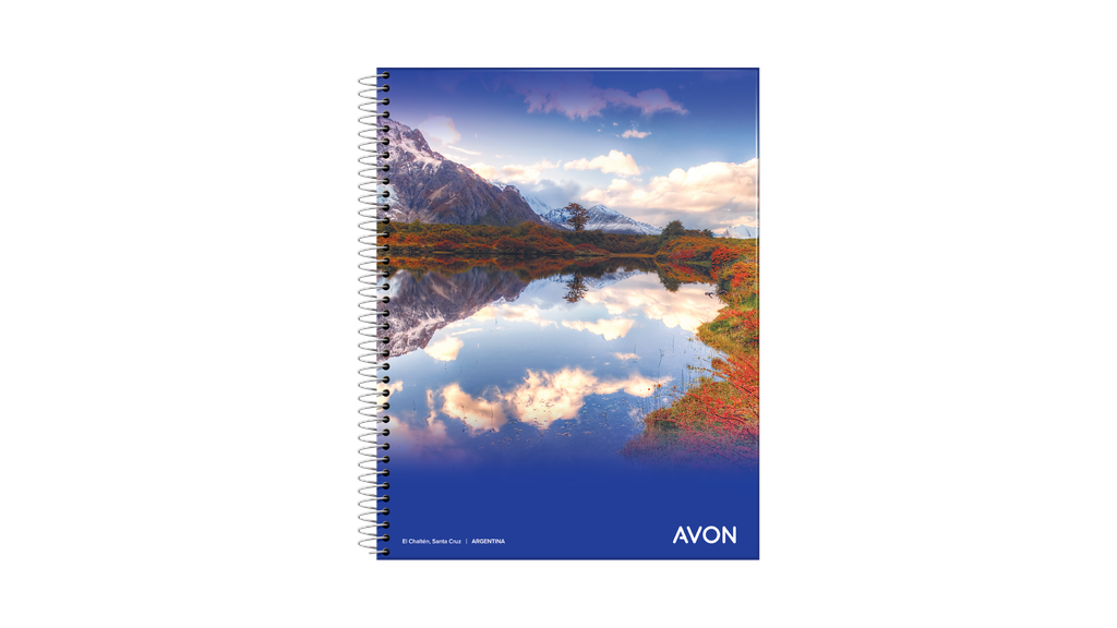 CUADERNO AVON CON ESPIRAL 16X21 46 HOJAS RAYADO
