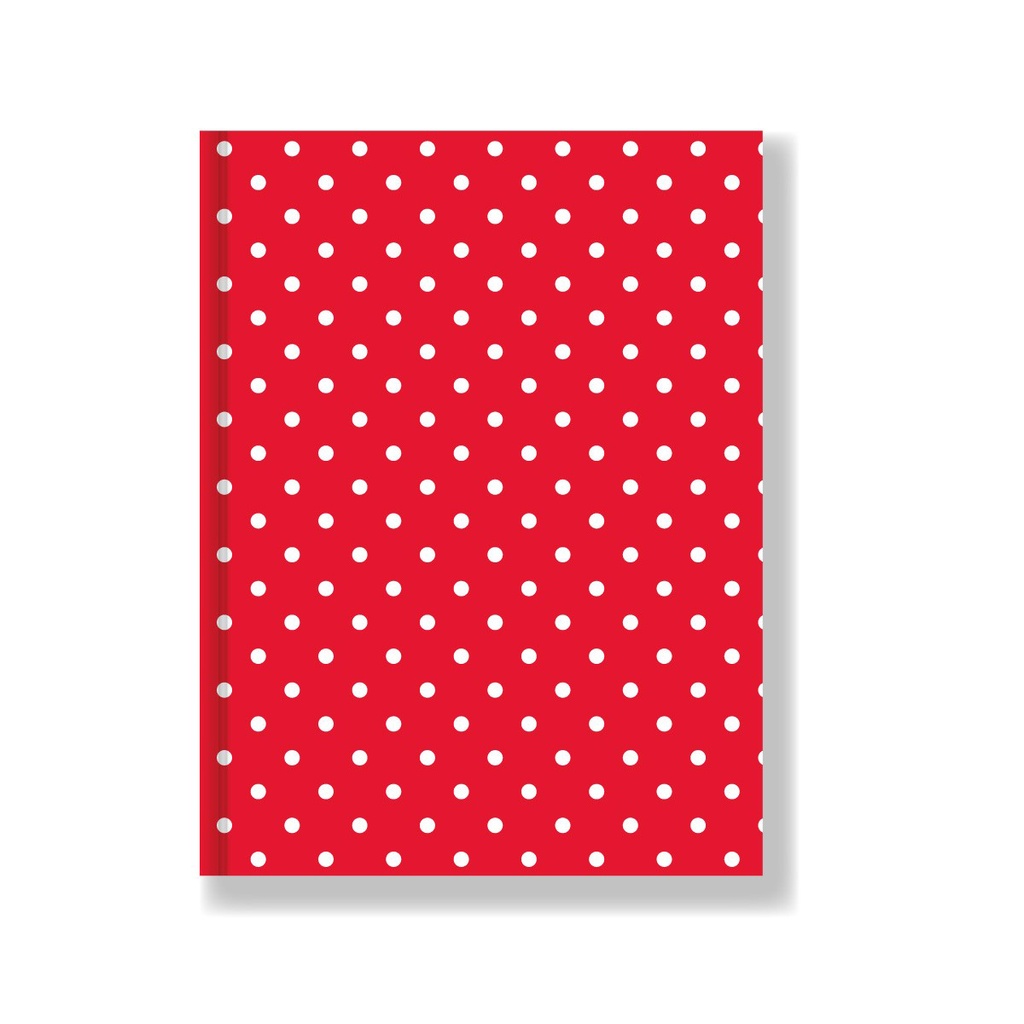 CUADERNO LAPRIDA AB3 LUNAR TAPA DURA 50H ROJO RAYADO
